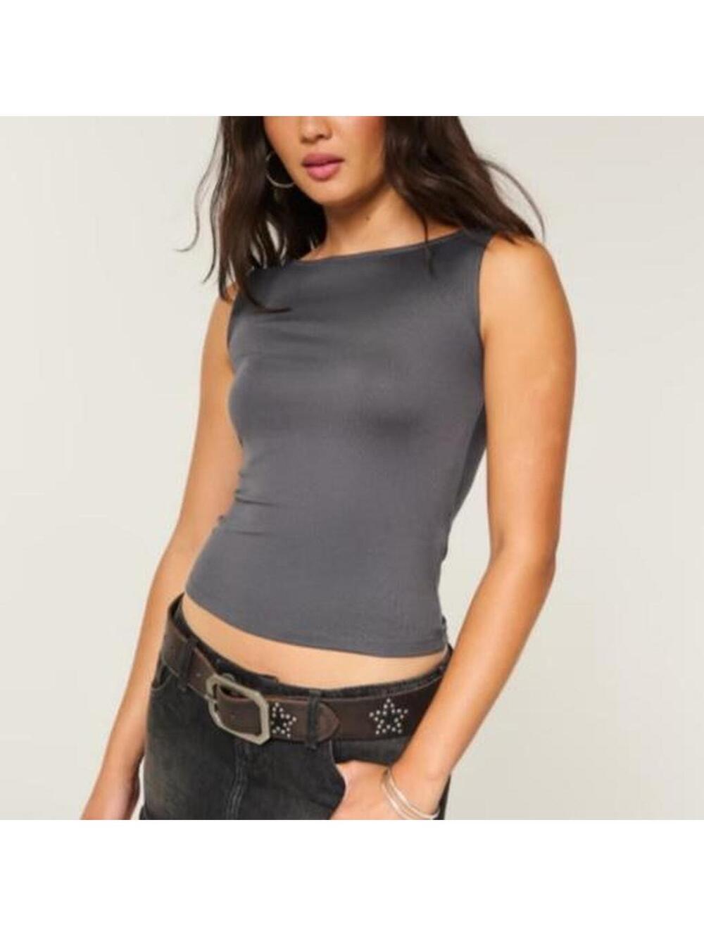 Hollister Grey Seamless Tank Top